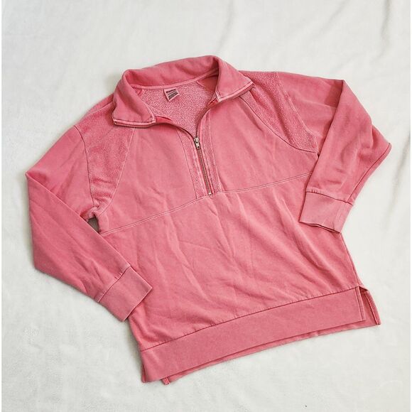 PINK Victoria's Secret Tops - VS PINK: fleece half-zip oversized pullover